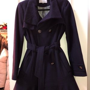 Purple wool coat